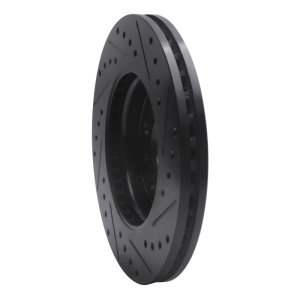 Chevrolet Bolt EUV Brake Rotor (1) - Front Right - R1 Concepts - Drilled & Slotted - Black - `11-`23